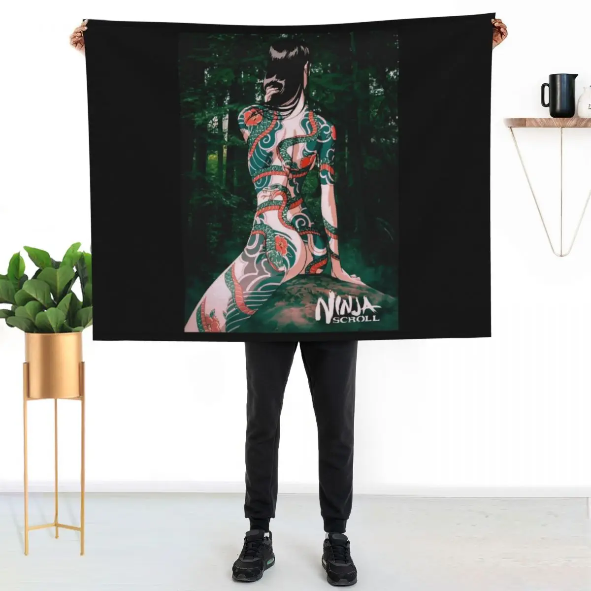 Ninja Scroll Benisato - Tshirt Throw Blanket sofa bed Soft Big Multi-Purpose Soft Plush Plaid Tourist Summer Beddings Blankets
