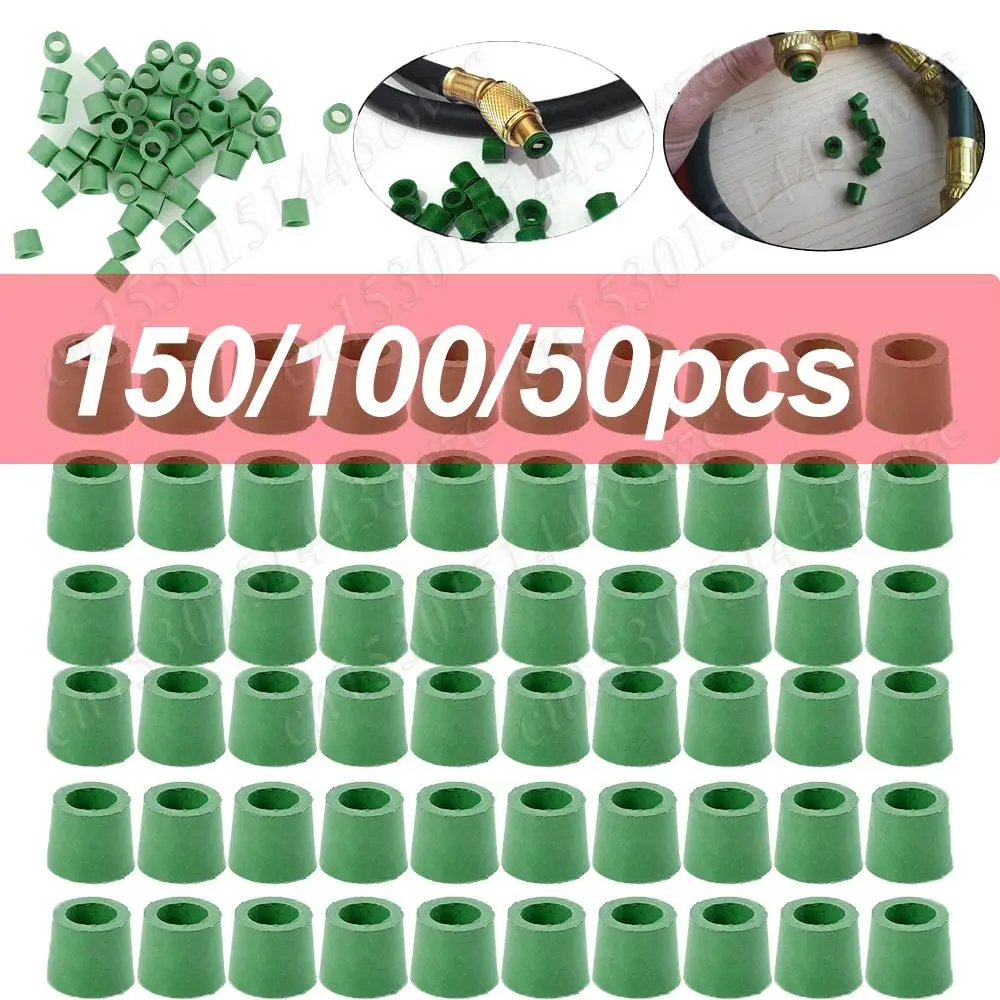 

50/100/150 шт. зеленый комплект уплотнений для кондиционера 1/4 дюйма, прокладка клапана, коллектора, комплект уплотнений 1/4 дюйма, заряжающий шланг, сменные автомобильные аксессуары