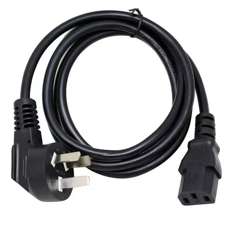 Suitable for electric wok, electric kettle, pressure cooker, computer host power cord plug with three-hole pin-shaped wiring
