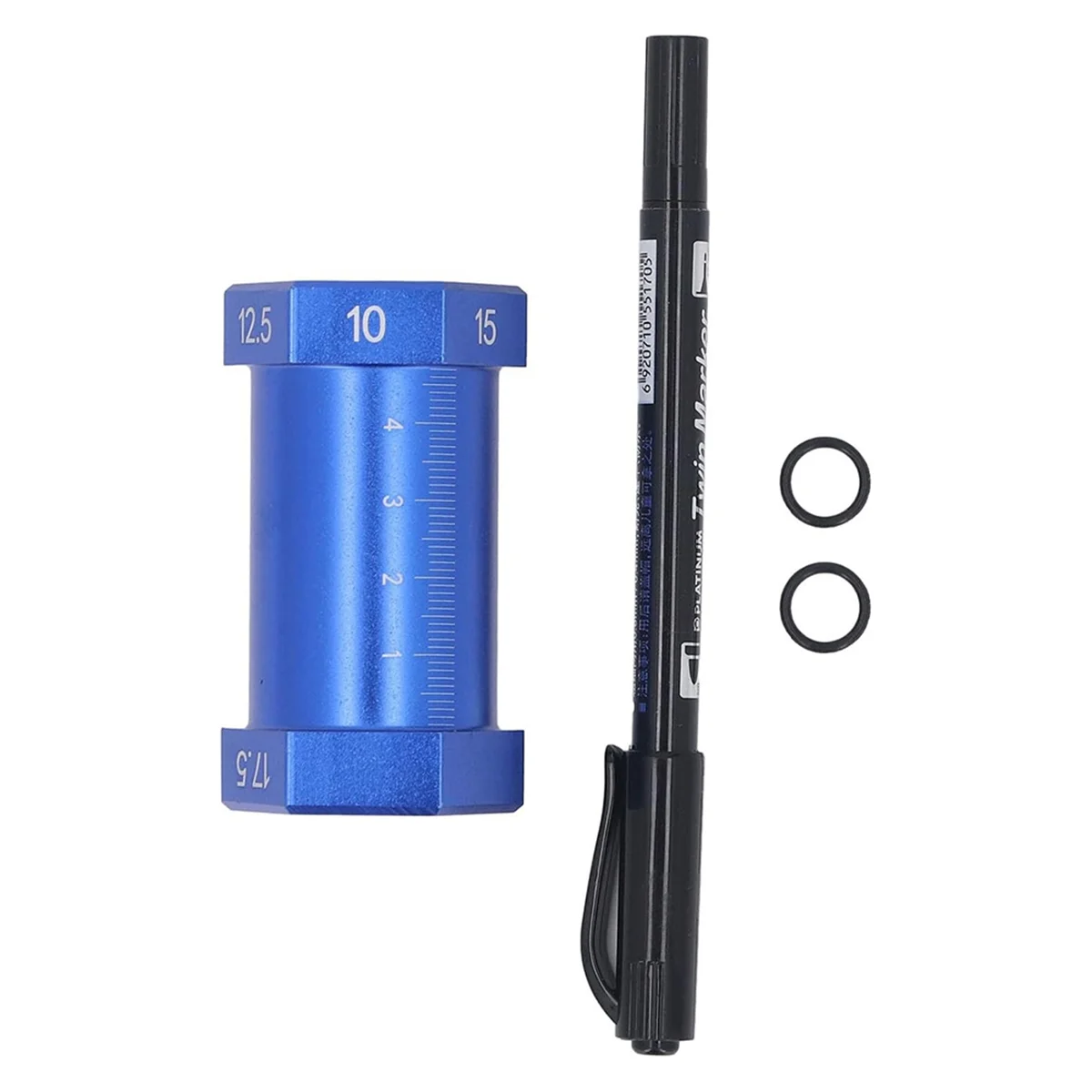 SZSC Horizontal Alignment Scribing Tool for Eyeglass Frame Lining with Engraved Markings, Six Sided Lens Alignment Scriber