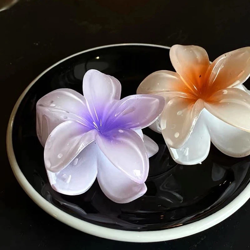 2pcs New Egg Flower Hair Clip For Vacation, Hawaiian Beach Clip, Bohemian Hair Clip For Girls image 5