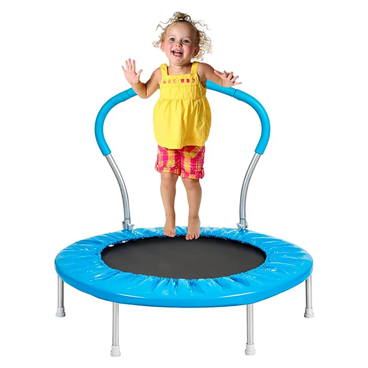 Foldable Durable Mini Round Fitness Trampoline With Detachable Support Handle 2026