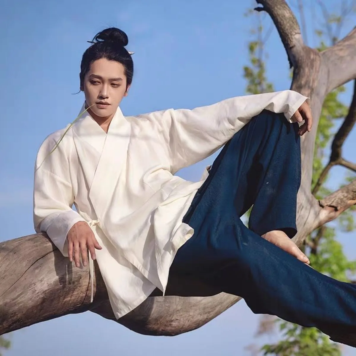 

Даосский халат в стиле Wudang, современный дизайн, весна-осень-лето, даосская одежда с воротником, тренировочная форма, дзен-лист, буддийская одежда