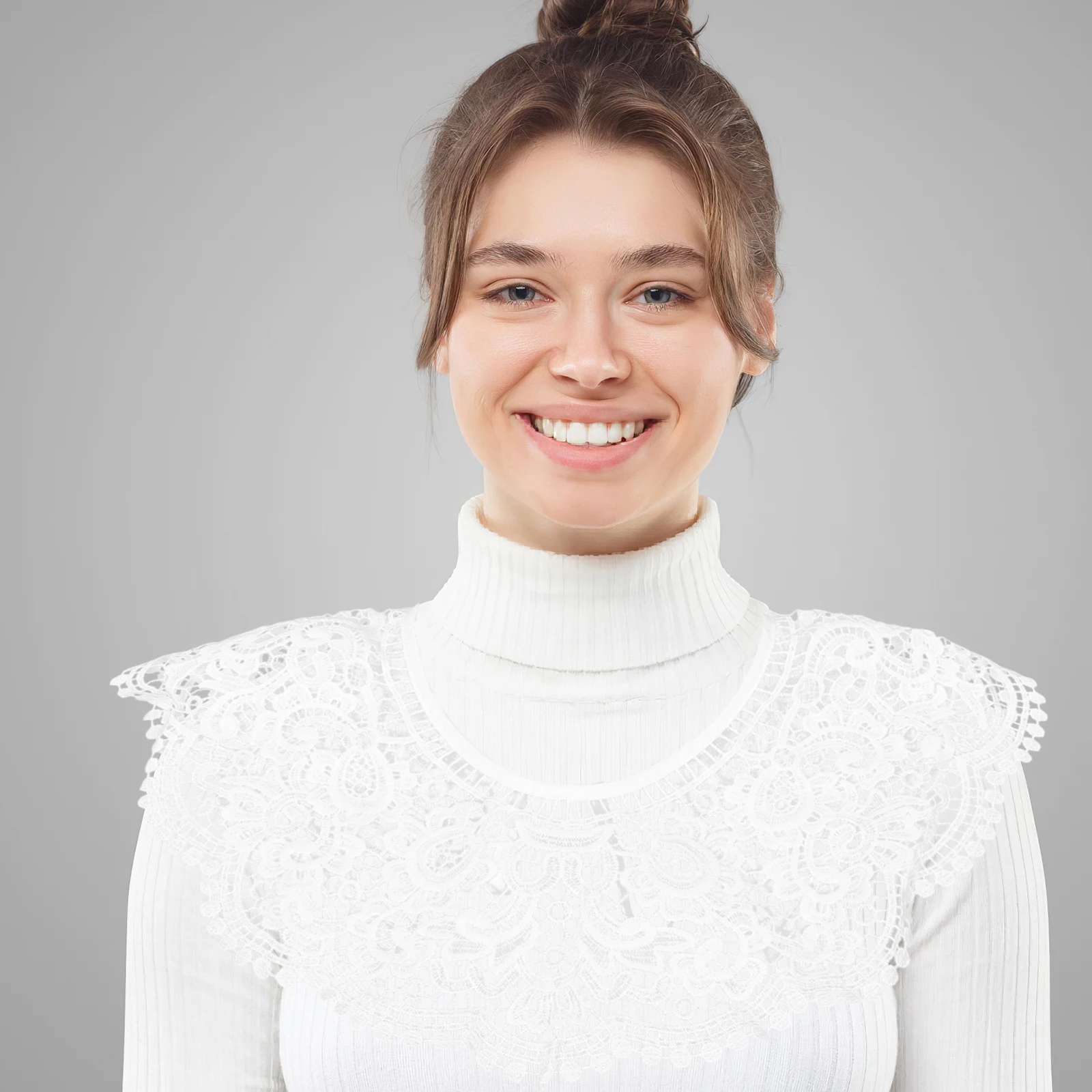 

Vintage Embroidered Floral Lace Collar Chinese Hanfu Hollow Shoulder Cape Fake Collar Short Poncho Women Costume