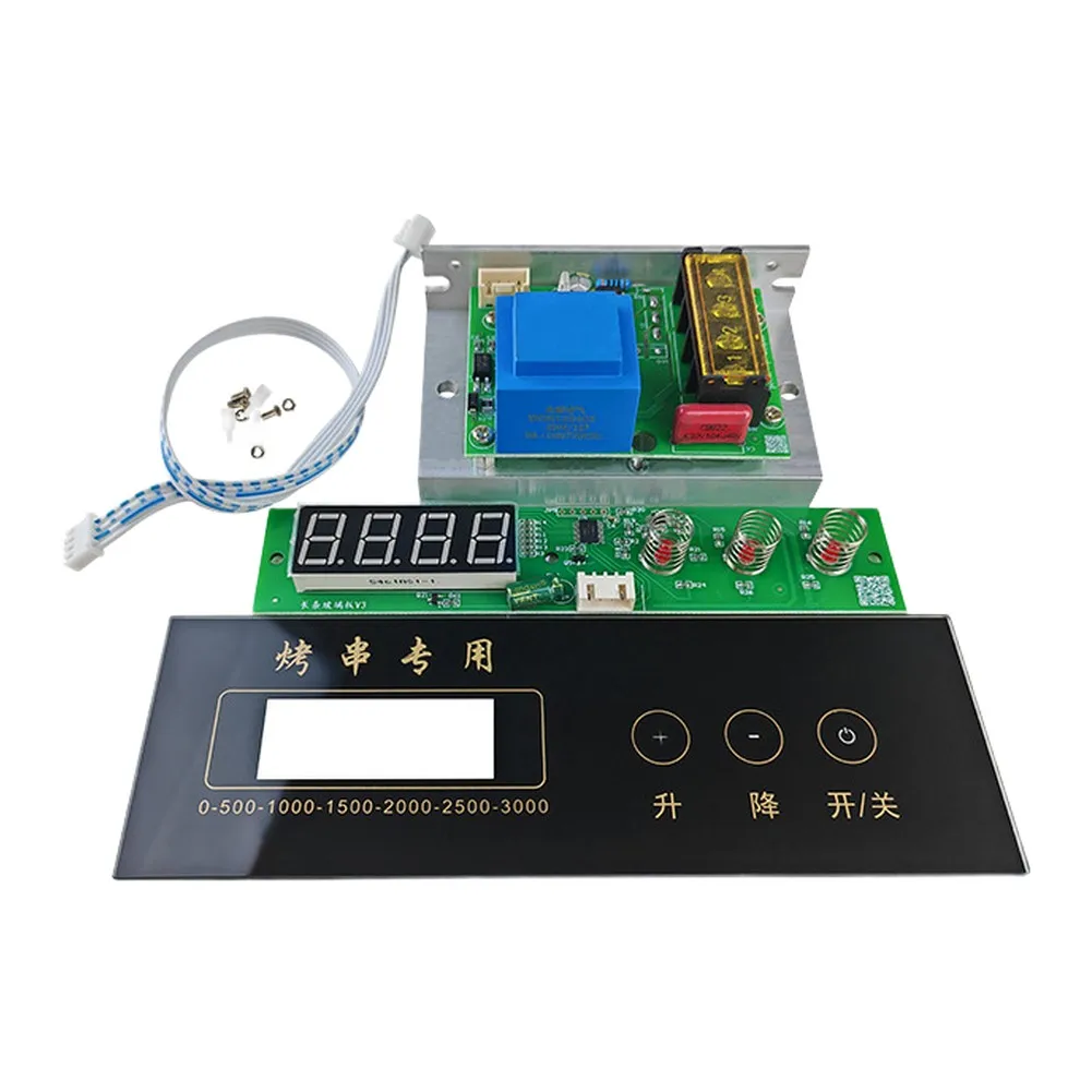 Digital Temperature Controller For Electric Grill Kebab Rotisserie BBQ Oven 220V 380V 5000W Heating Tube Motor Control Regulator