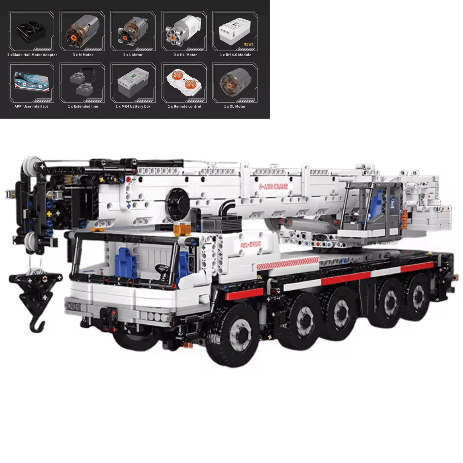 

3248Pcs Technical Remote Control City Engineering LTM1110 Mobile Crane Building Blocks Truck Toys Bricks For Kids Gifts Boys