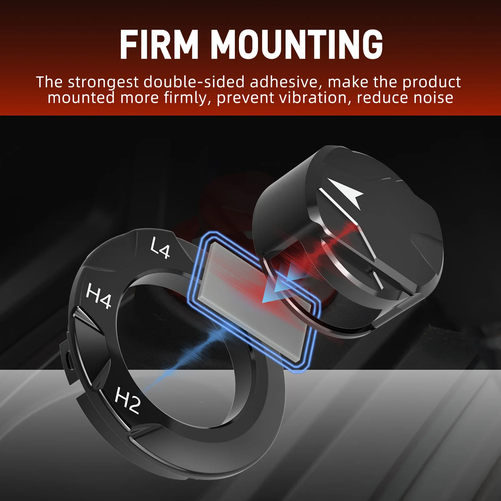 BEVINSEE حافظة نقل من الألومنيوم غطاء مقبض القرص والإطار لسيارة Toyota 4Runner 2014-2024، استبدل لـ 36360-35610