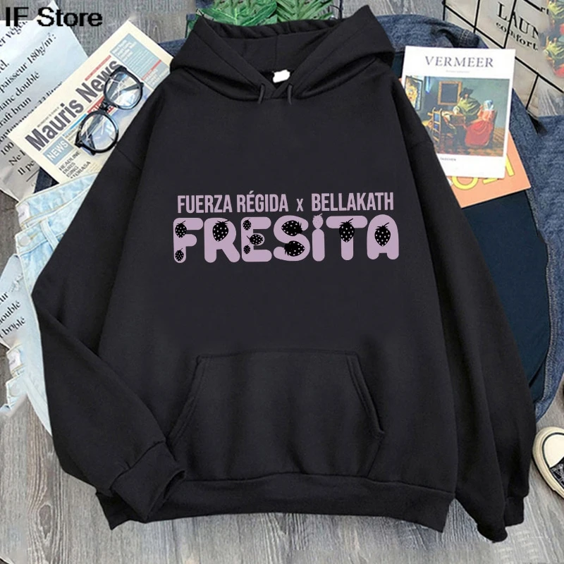 

Fuerza Regida X Bellakath FRESITA Hooded Harajuku Sweatshirts Long Sleeve Comfortable Fleece Clothes Sudaderas Vintage Pullovers