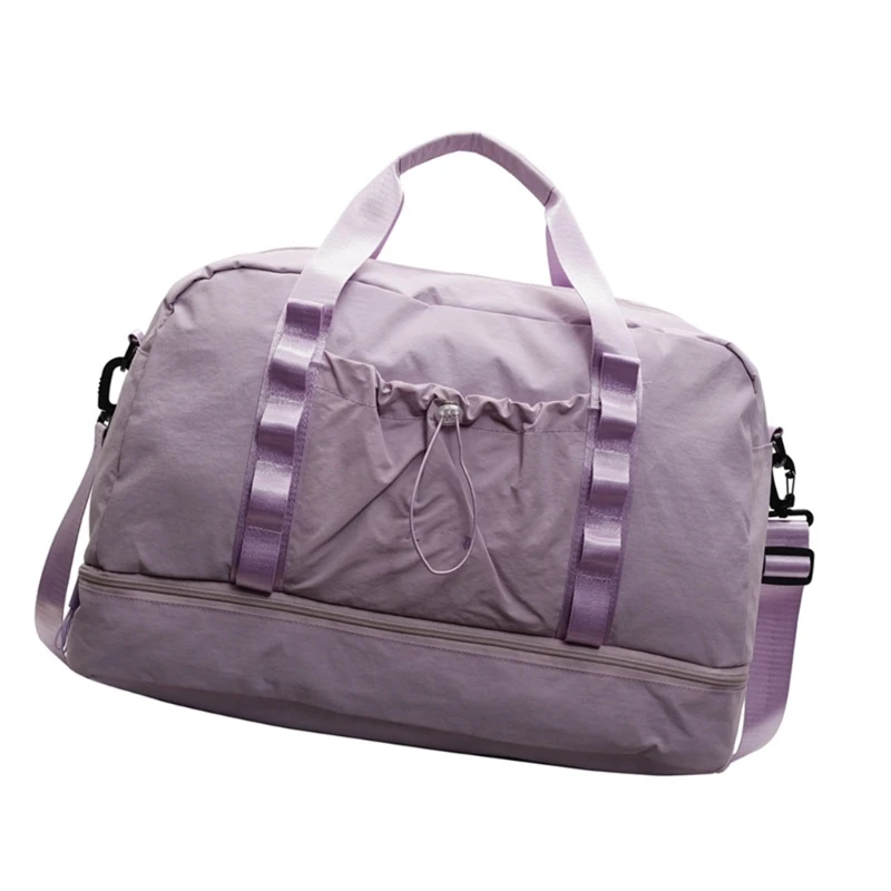 

652F Spacious Travel Duffle Bag With Multiple Pockets Ergonomic Shoulder Strap Lightweight Crossbody Bags Casual Handbag