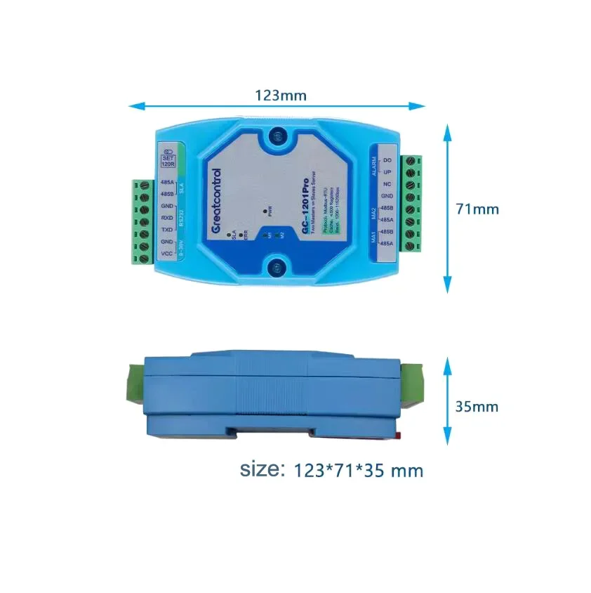 GC-1201Pro اثنان من بروتوكول الاتصالات رئيسي واحد للخادم RS485 محور Modbus RTU #6