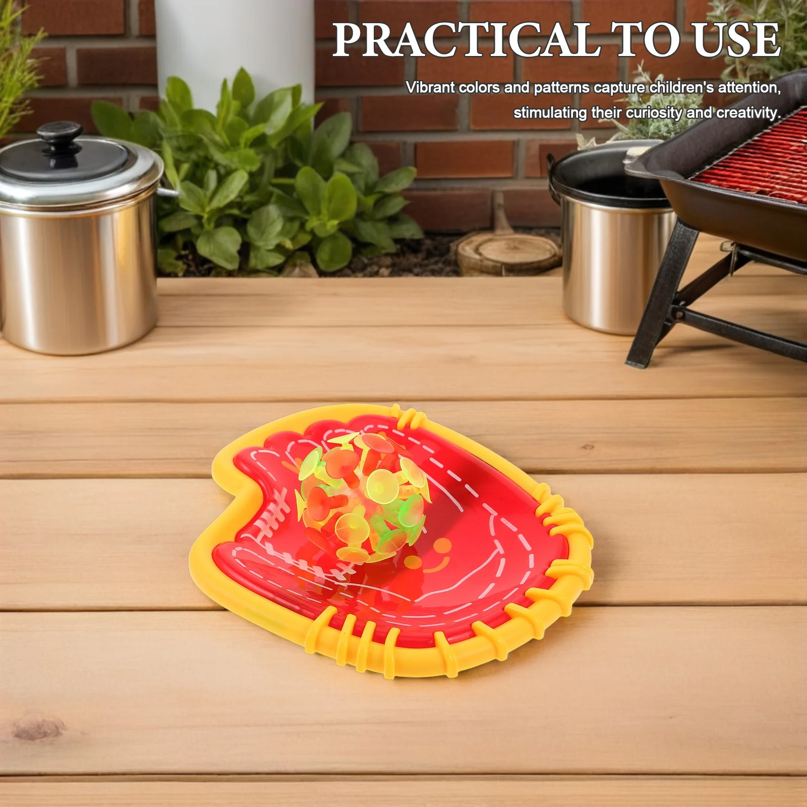 1 مجموعة إرم الصيد شفط مجداف الكرة لعبة الاطفال في الهواء الطلق الفناء الخلفي الشاطئ مجداف الكرة مجموعة للتدريب الحسي في الهواء الطلق اصطياد اللعب #2