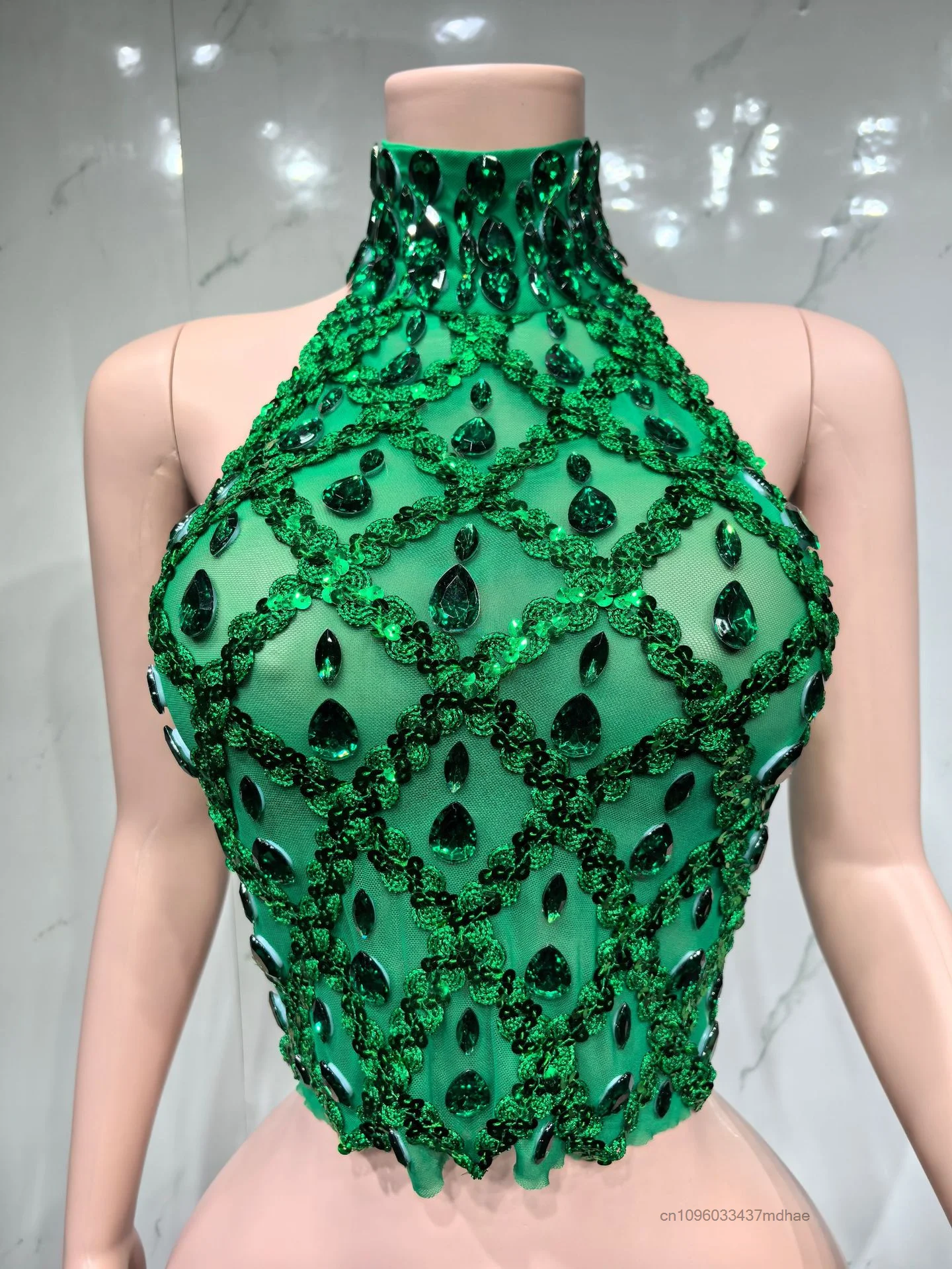 Wysoki Kołnierz Błyszczący Dia – Evening Gown recenzja i cena