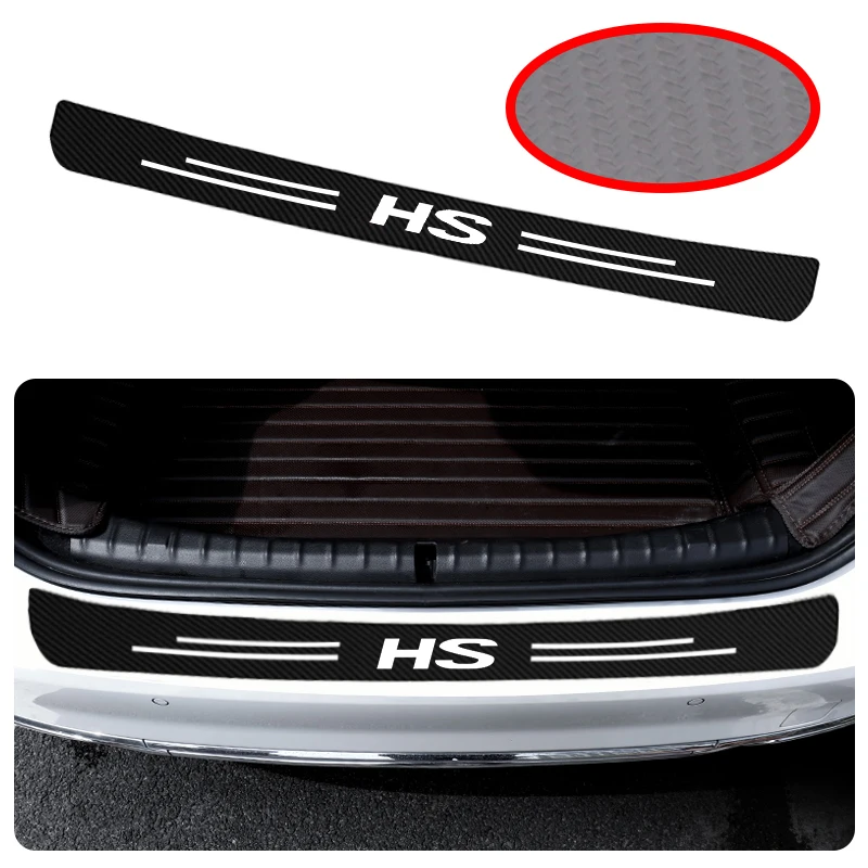 Car Rear Trunk Anti-Kicked Protection Strip for MG HS Logo Auto Trunk Bumper Guard Plate Carbon Fiber Sticker Decal Accessories