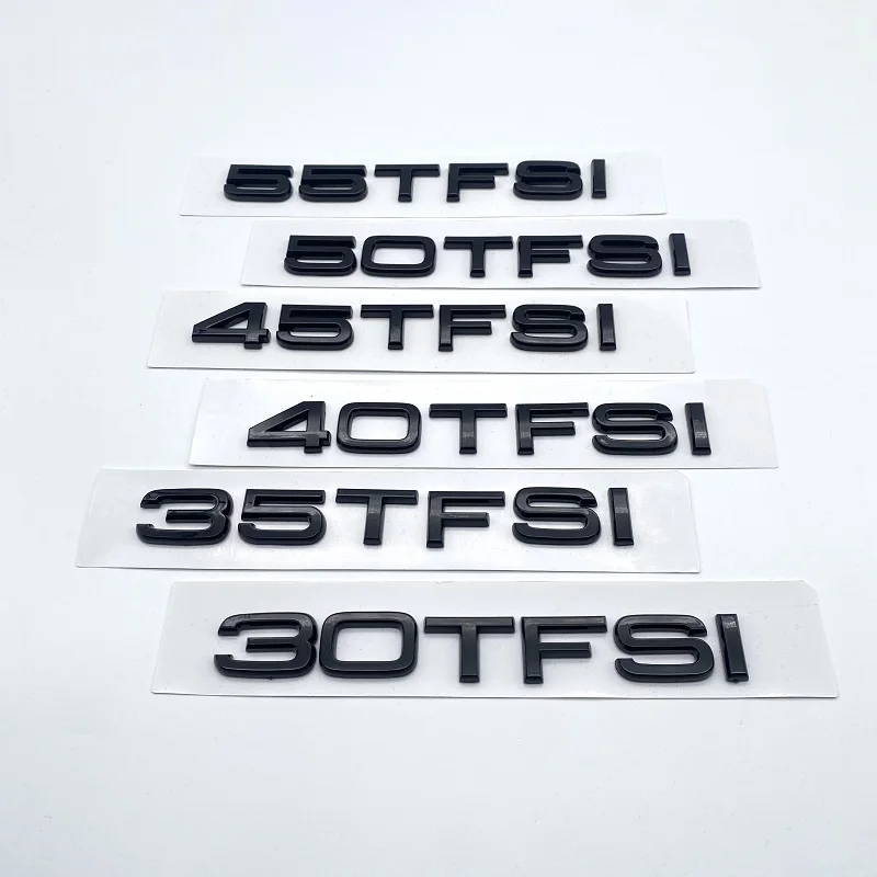 Glossy Black ABS Numbers Letters Q2 Q3 Q4 Q5 Q6 Q7 Q8 TDI TFSI 2.0T Emblem For Audi Q series Car Fender Trunk Rear Logo Sticker