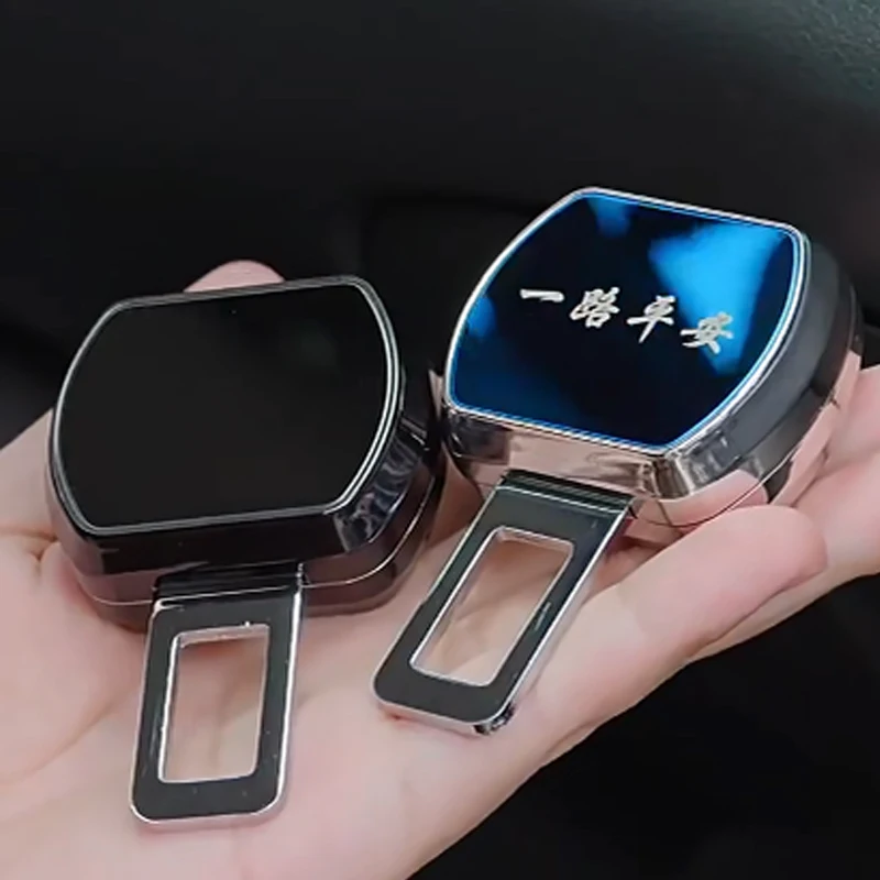 1/2Pcs Car Seat Belt Extender Alloy Seatbelt Lock Buckle Plug Auto Seat Belt Fastener Converter One-Click Release Universal