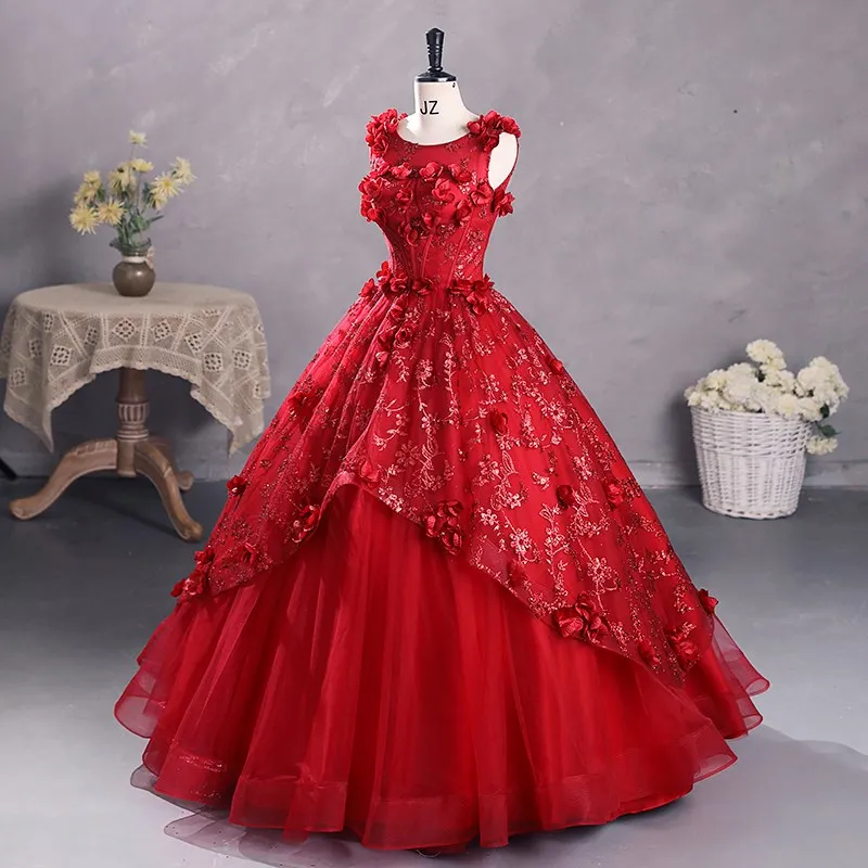 Vestidos De 15 asenos quinceaeceras 2023 Primrose Grass Shinny Quinceanera abiti fiore Plus Size abito da ballo abito da ballo personalizzato Mad