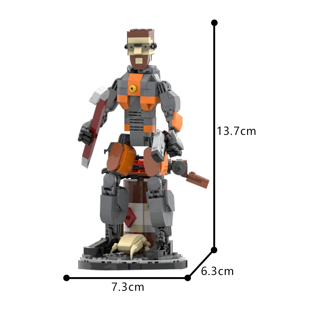 Moc jogo de tiro figuras misteriosas g-man blocos de construção modelo gordon freeman meia vida 2 tijolos diy brinquedo montado crianças presente