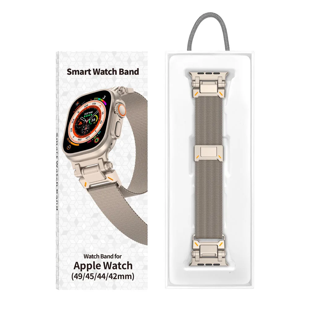 Cinturino milanese per cinturini Apple Watch 49mm 45mm 44mm 42mm 41mm 40mm 38mm Bracciale iwatch Serie 9 3 4 6 5 SE 7 8 Ultra 1 2 Correa