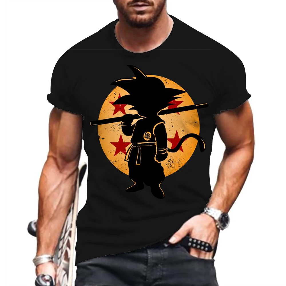 

T Shirts Dragon Ball Z Children's Men Shirt Men's T-shirt Harajuku Style Trend Goku High Quality Clothing Anime Tops Streetwear