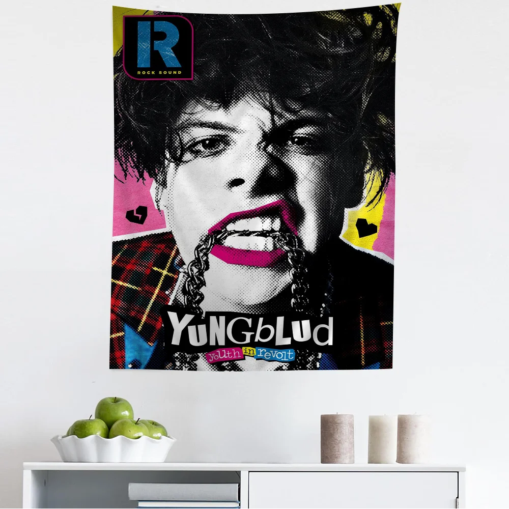 Y-Yungblud Hot Singer Chart Tapestry for Living Room Home Dorm Decor Art Home Decor