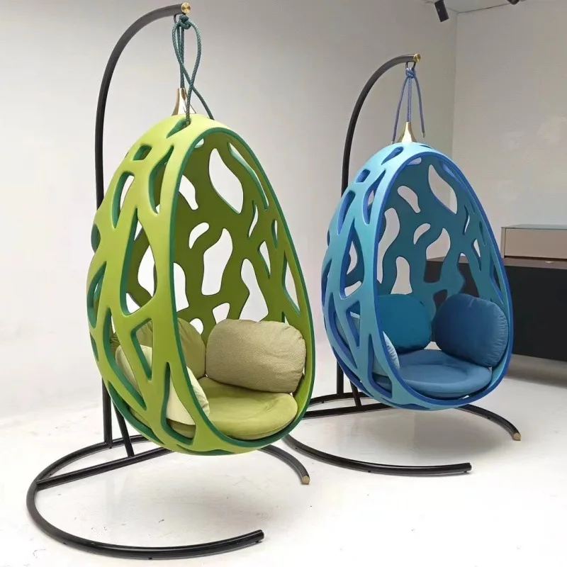 Italian light luxury creative art single bird's nest Internet celebrity lazy swing cradle chair