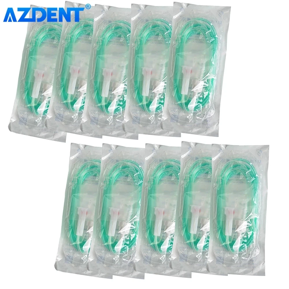 10PCS AZDENT Dental Irrigation Tube for Implant Surgical Drive Unit Oral Irrigation Sterile Hose Tubing Kit with Flow Regulator