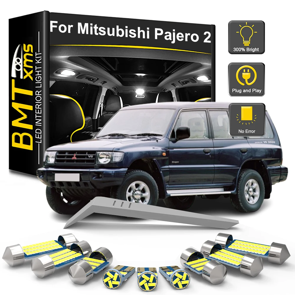 

BMTxms 6/13 шт. комплект светодиодных внутренних ламп Canbus для Mitsubishi Pajero 2 V31 V32 V33 1990-1993 1994 1995 1996 1997 1998 1999