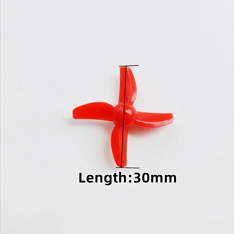 4/8pcs CW CCW A/B 30mm 0.8mm Four-blade Fans Props Rotors For Mini Drone Quadcopter Toys Spare Parts