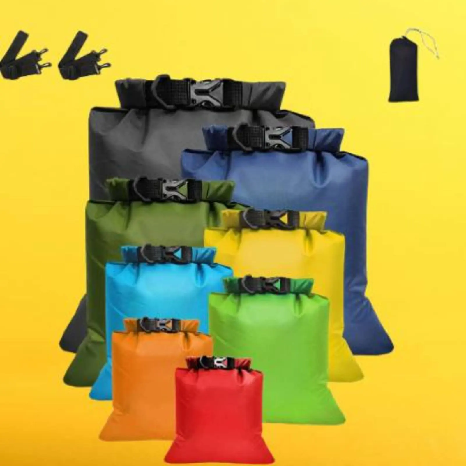 

Набор из 8 водонепроницаемых герметичных сумок с защитой от песка, устойчивых к разрывам, с ролл-топом, портативные водонепроницаемые мешки-органайзеры