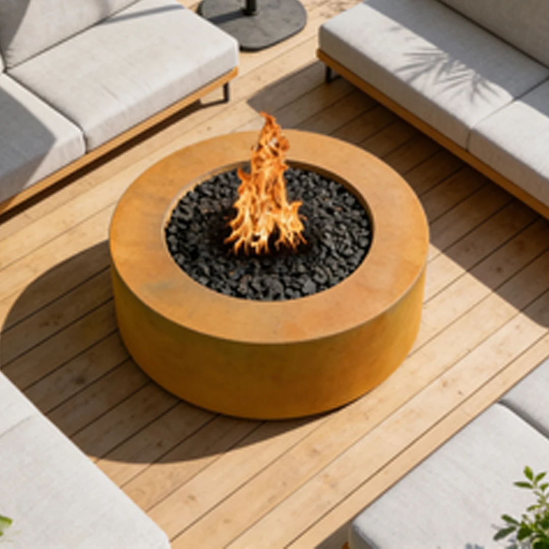 Hot Selling Outdoor Gas Fire Pit for Backyard Corten Steel Fire Pit