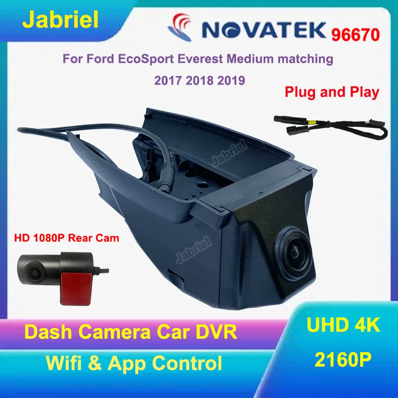 

Plug and Play UHD 4K 2160P WIFI Автомобильный видеорегистратор для Ford EcoSport Everest Среднего сочетания 2017 2018 2019 Рекордер для вождения