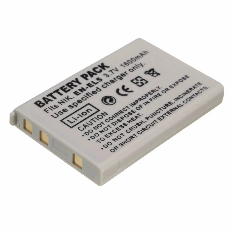 New 2pcs EN-EL5 EN EL5 1600mAh Rechargeable Camera Battery for Nikon Coolpix P4 P80 P90 P100 P500 P510 P520 P530 P5000 P6000