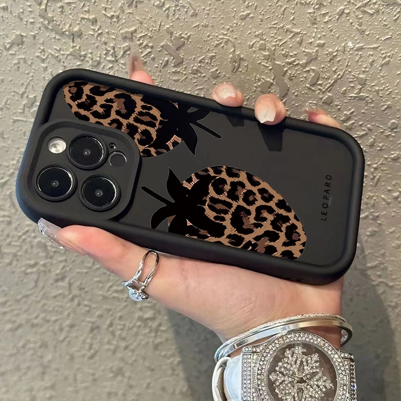 Cassa del telefono Fragola Stampa Leopardo Modello Per Honor X9C X9A X8C X8B X8A X8 X7A X6B Magic 6 5 400 Lite 300 200 Pro Copertura Del Respingente