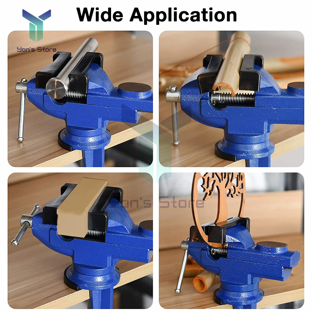 Mini Vise Aluminum Alloy Durable Multifunctional Small Table Clip Woodworking Tools 360° Rotating Universal small Fixed Vise