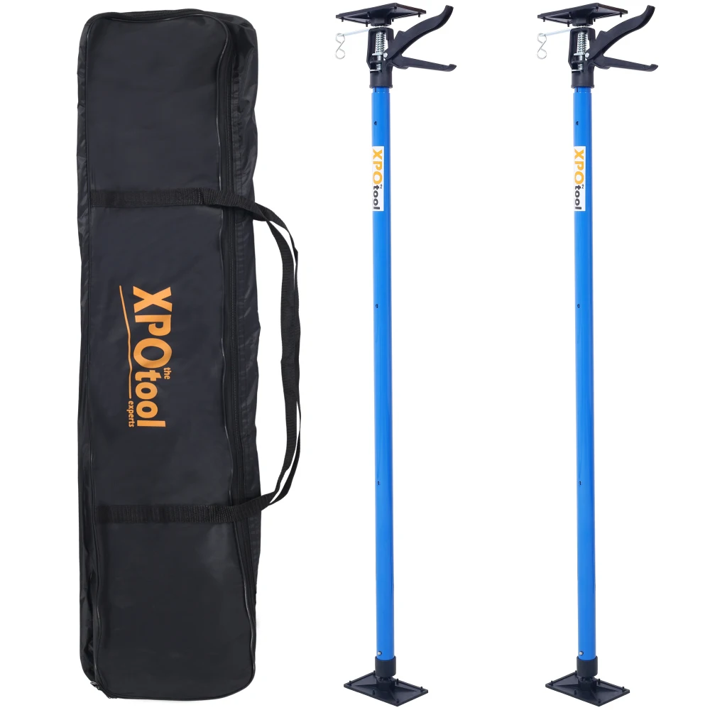

2Pack Adjustable Pole,Steel 3rd Hand, Jacks Cargo Bars Drywalls,Cabinet Jacks Installing Cabinets,Extends from 45 to 114 Inch