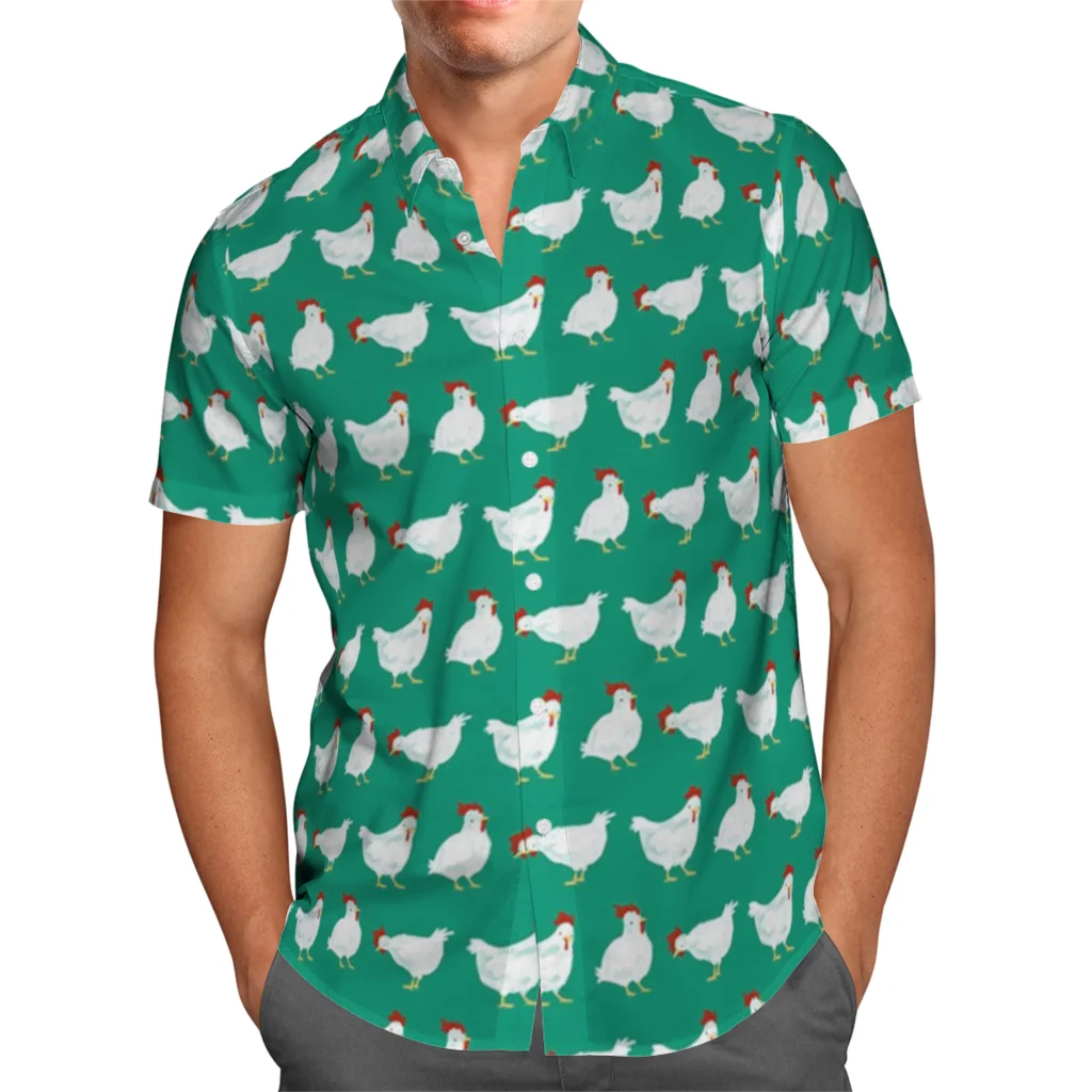 Zomer 2023 Leuke Dove Hawaiiaanse Shirts, Heren, Dames Mode Oversized Shirts, Heren Professionele Schoot