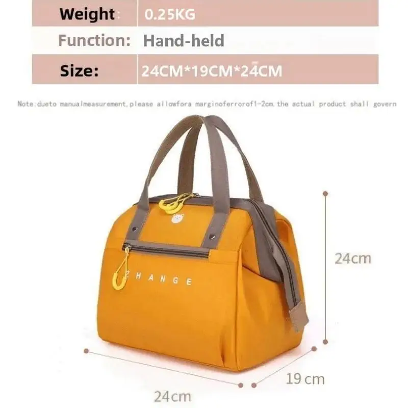 Insulated Lunch Bag Portable Aluminum Foil Insulated Lunch Box Bag Student Lunch Box Bento Bag Go Out Hand Carry Lunch Bag