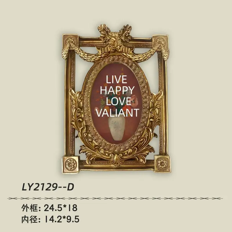 French classical photo frame pendulum relief palace  Photo frame Nightstand  Baroque photo frame