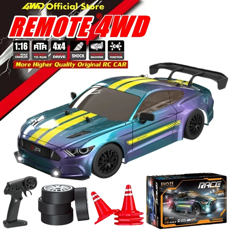 

4WD 1/16 Высокоскоростной гоночный автомобиль для дрифта с дистанционным управлением 2,4G Радиоуправляемый грузовик со светодиодной подсветкой RTR Багги 4x4 Внедорожный грузовик
