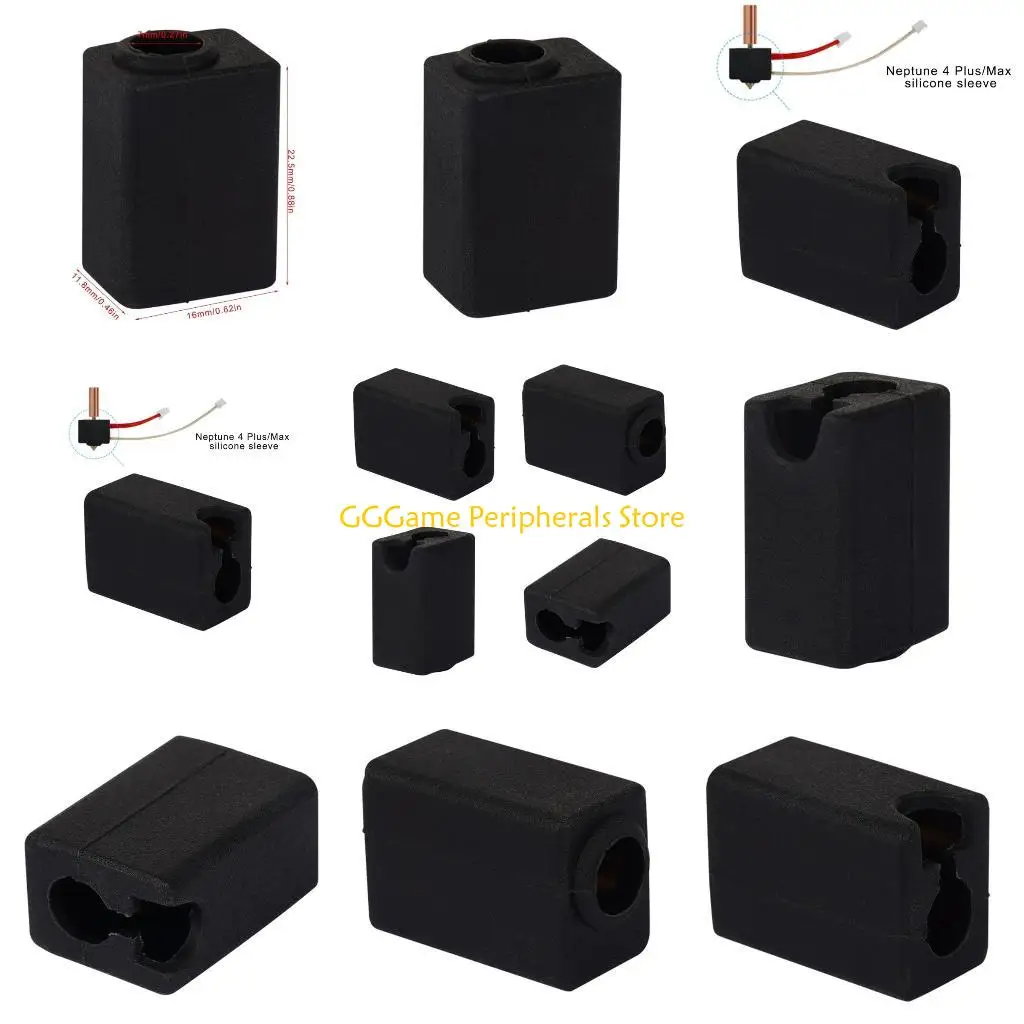 

U55B 20Pcs 3D Printer Protective Hotend Silicone Sock Cover Case Heat Insulation Case for NPT 4 3D Printer Hotend