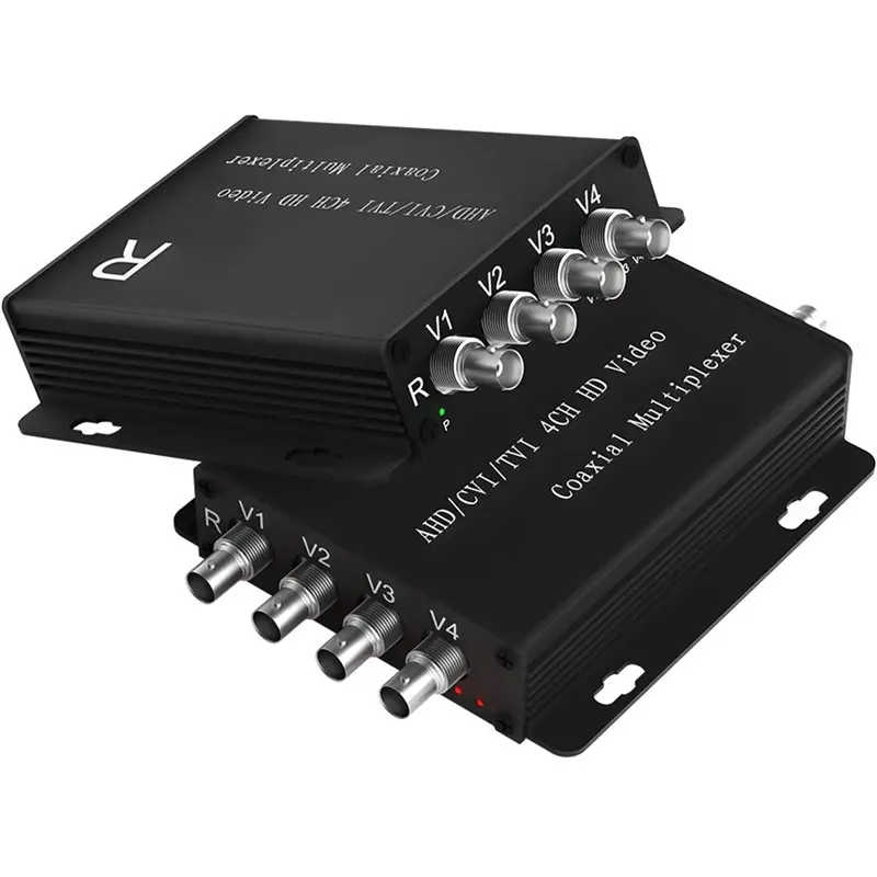 YSS-AHD/CVI TVI Coaxial HD Quad Multiplexer 4CH Video Signal Splitter 100M Transmission Distance Supports Up To 1080P