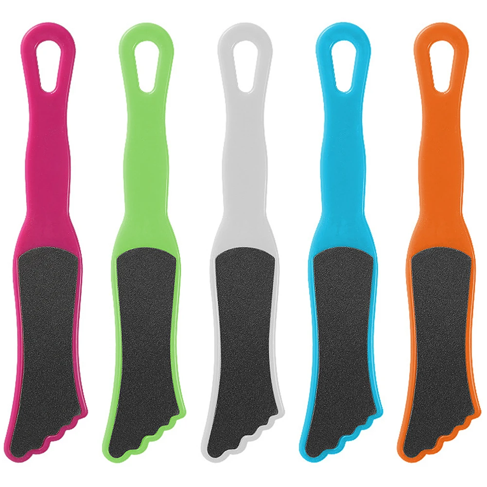 

5 pcs Pedicure Foot Files Calluses Remover Dual Sided Feet Files Foot Scrubber For Dead Skin With Handle Men Women Home Use
