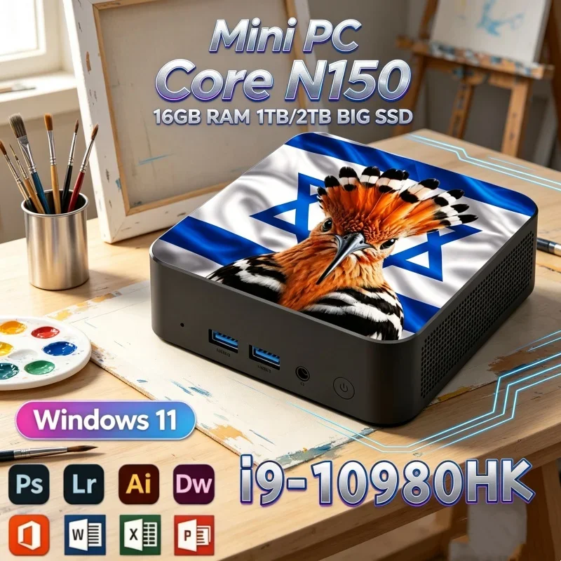 堅牢なcore-i9-10980hk-n150-ilパターンミニpc、wifi6-bt52、デュアルギガビットポート、4kマルチディスプレイ対応コンパクトホスト