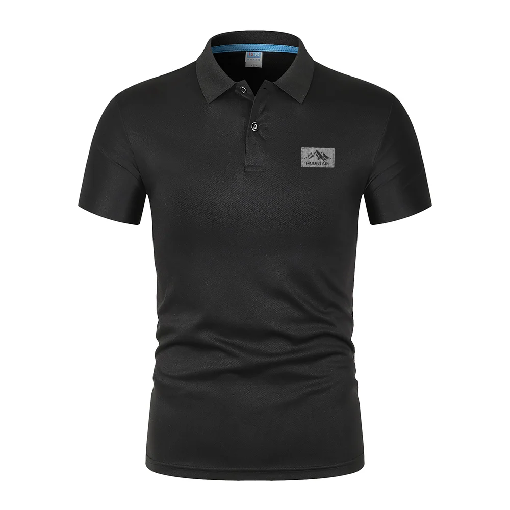 New Men's 10-Color Short-Sleeved Shirts, Summer Breathable Sports Polo Shirts, Factory Wholesale Price Men's Lightweight Solid-C