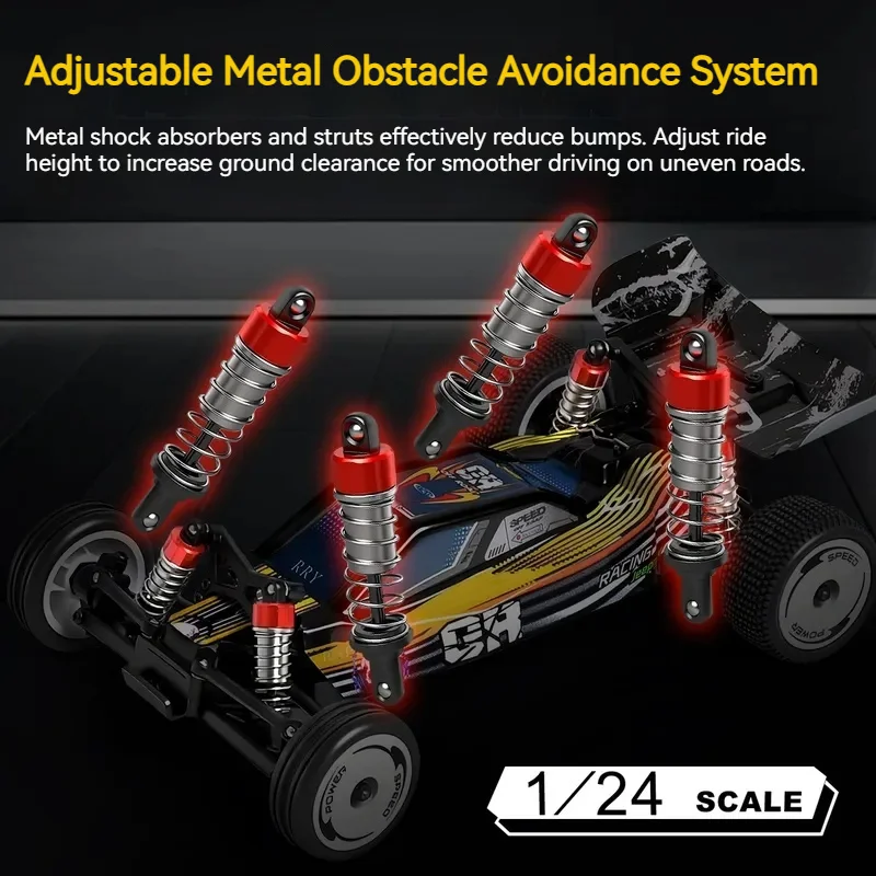 Wltoys Ferngesteuertes Hochgeschwindigkeits-RC-Auto 1:24 Scaletwo-Wheel Drive Vollproportionales Driftmücken-Spielzeug Rennfahrzeug Jungenspielzeug