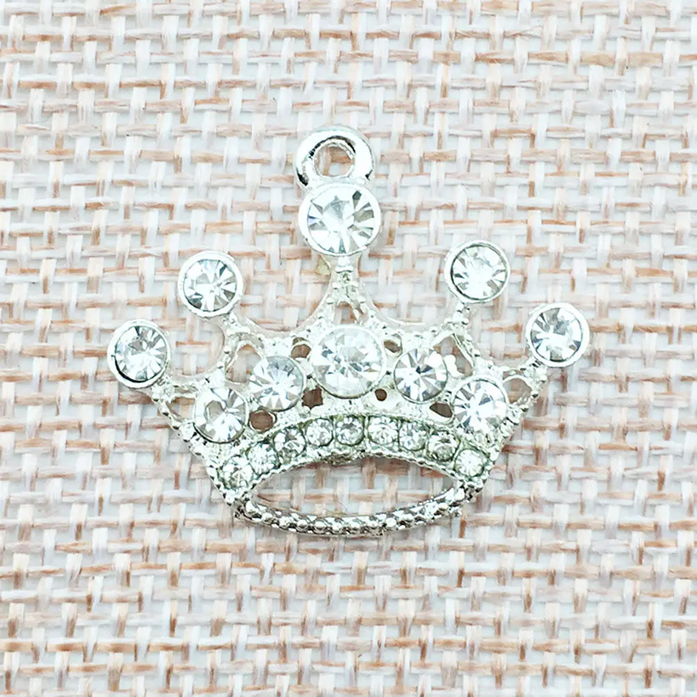 

10Pcs Alloy Crown Pendant Small Diamond Jewelry Making DIY Accessories Necklace Bracelet Earring Charm Ornament