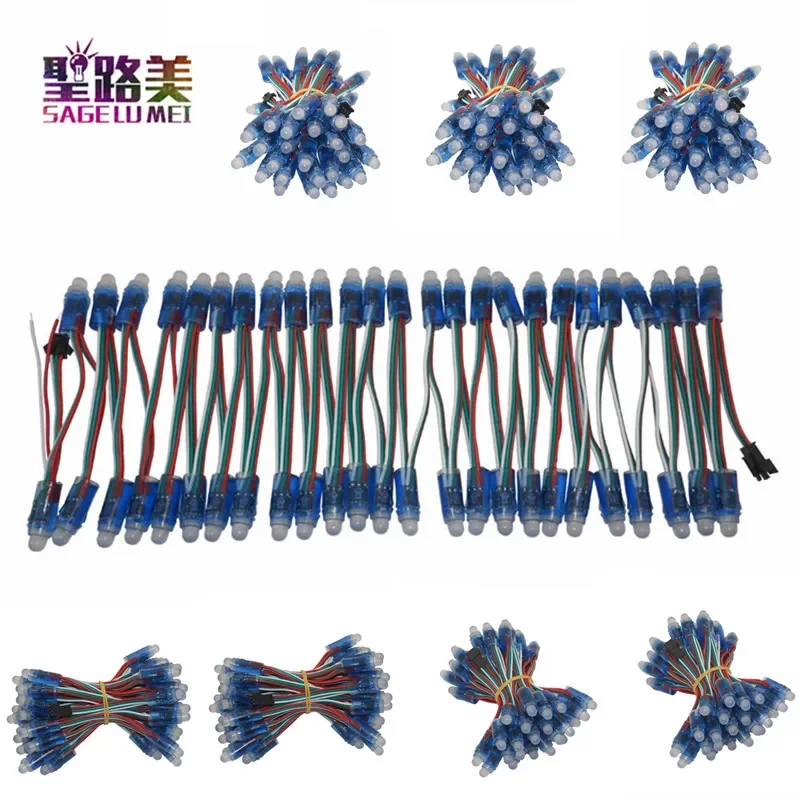 1500pcs DC5V WS2811 Pixel String F12mm 2811 IC LED Module Pixel Light IP68 Waterproof RGB Full Color Digital LED Christmas Light