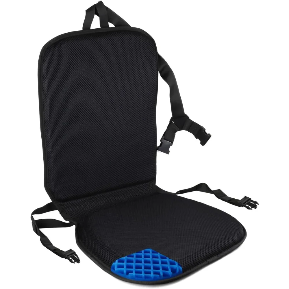 

Orthopedic Gel Seat and Back Cushion for Car, Office, and Kitchen Chairs: Upper and Lower Back Support Pillow