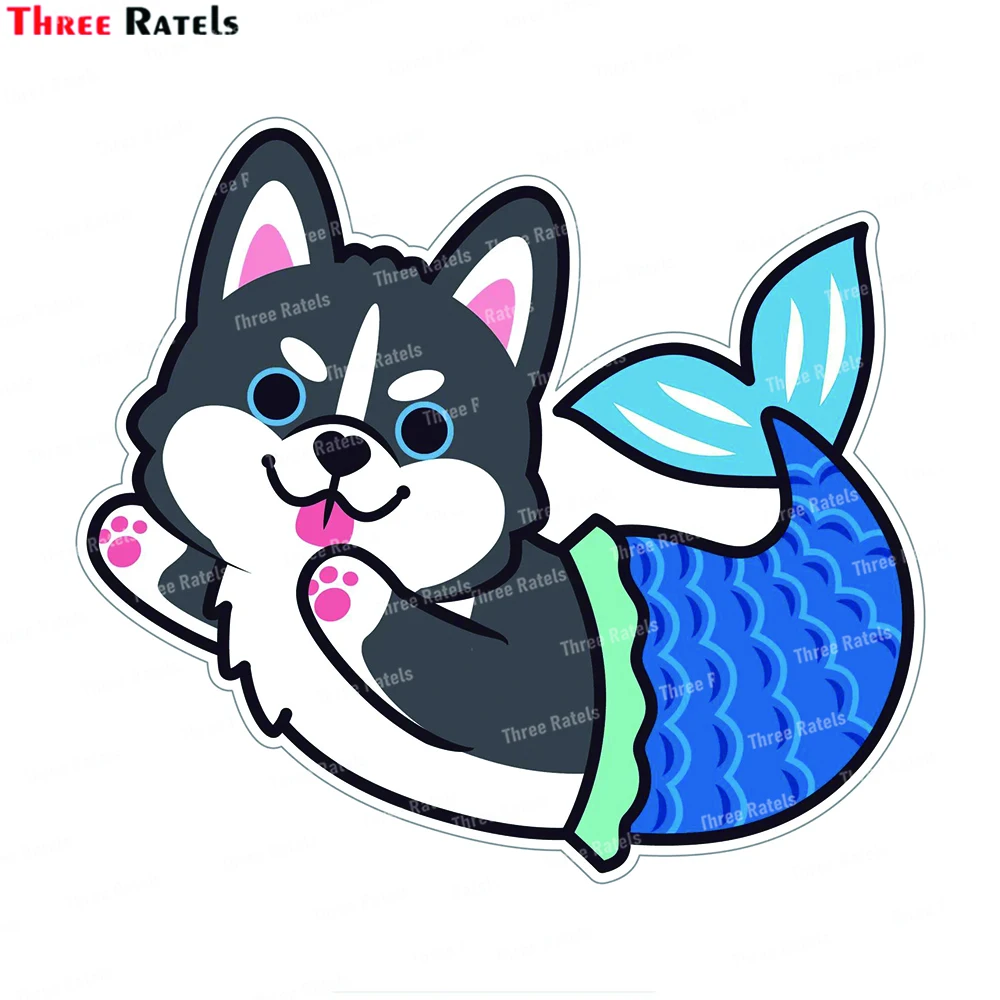 Three Ratels Kawaii Pug Golden Gate Car Accessories Sticker Laptop Phone Case Guitar Car Skateboard Vinyl Decals Wholesale