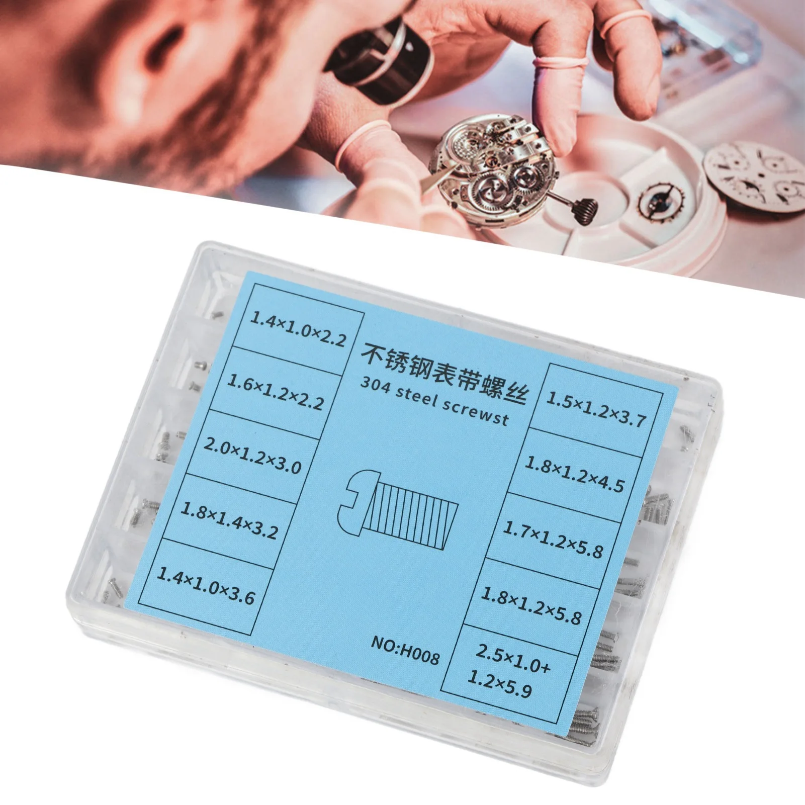 304 Stainless Steel Slot Screws Watch Back Cover Assorted Screws Watch Repair Tools 304 Stainless Steel Watch Screw Watch Screw